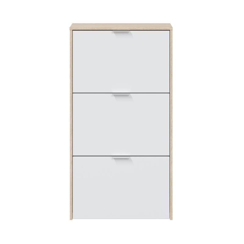 FORES SHOE CABINET 3 DOOR OAK - WHITE