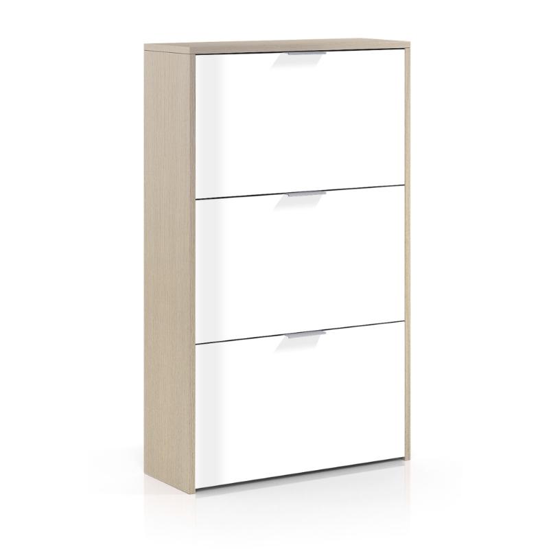 FORES SHOE CABINET 3 DOOR OAK - WHITE