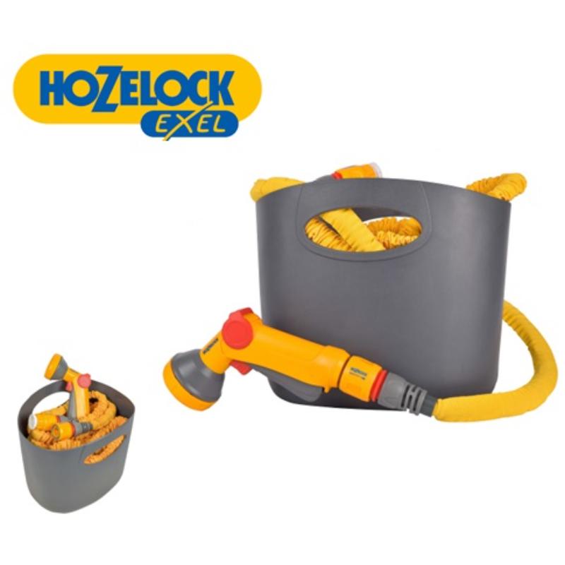 HOZELOCK CITY BAG SUPERHOZE 7,5M & ROSE SPRAY GUN