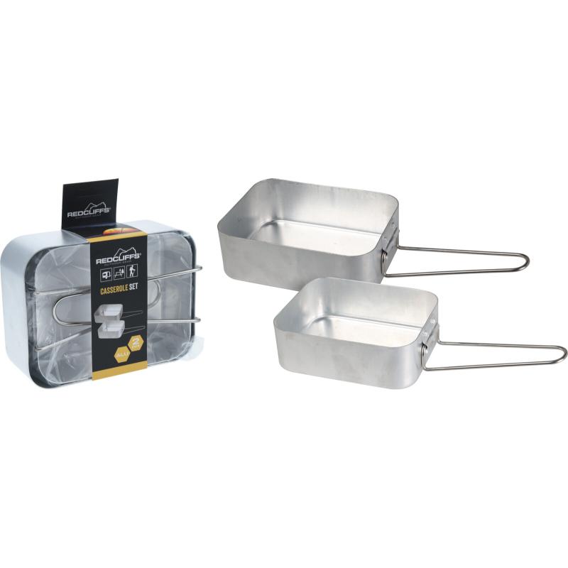 CASSEROLE SET OF 2 - ALUMINIUM