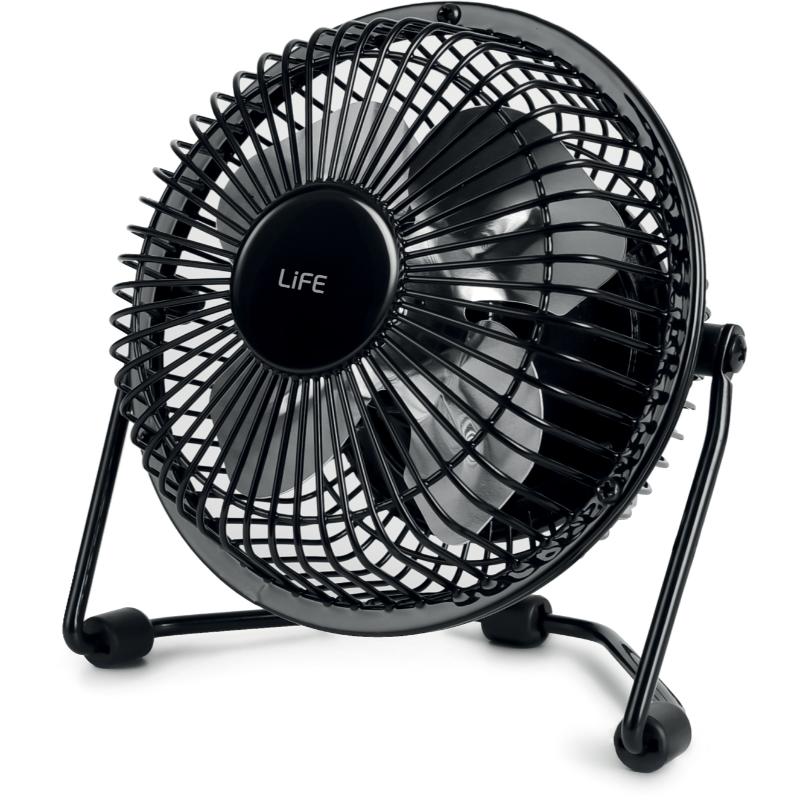 LIFE SUPER4  USB-POWERED MINI METAL FAN BLACK