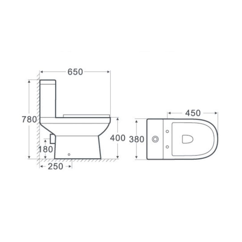 LIFA TOILET SLIM S-TRAP 22CM