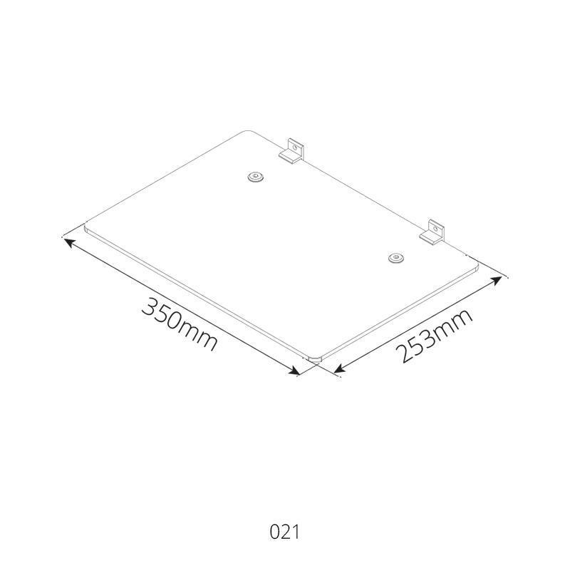 SIH GLASS WALL SHELF UP TO 10KG