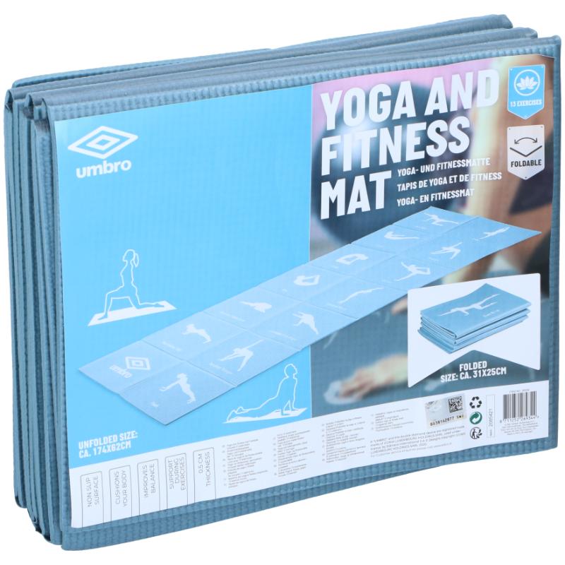 UMBRO YOGA MAT FOLDABLE 173X61X0.5CM - BLUE