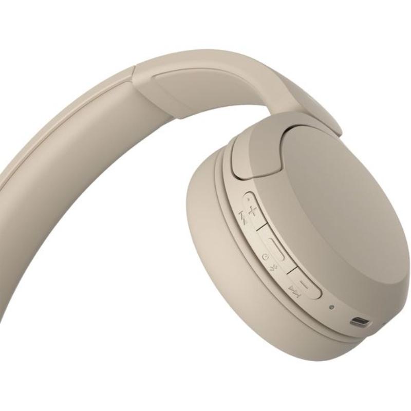 SONY WIRELESS HEADPHONES WTH MICROPHONE - BEIGE