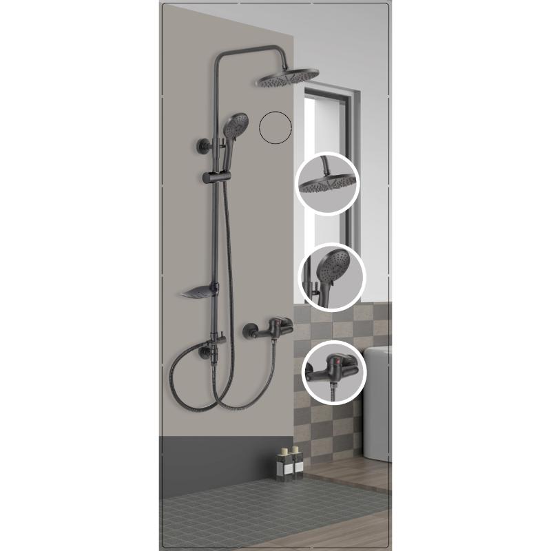 IC SHOWER SET - MATT BLACK