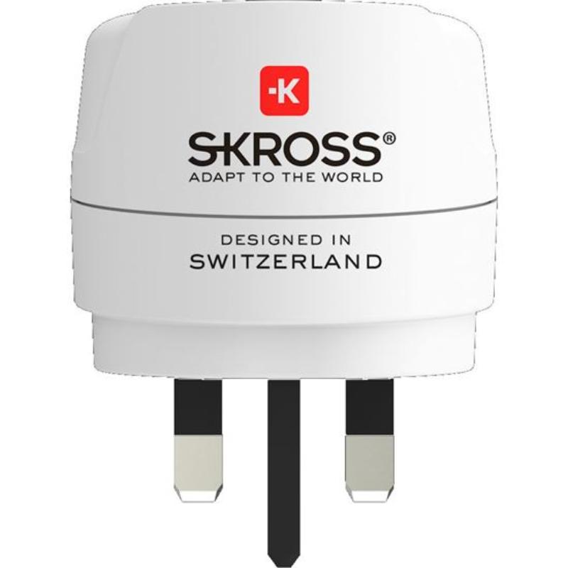 SKROSS UK TRAVEL ADAPTER - WHITE