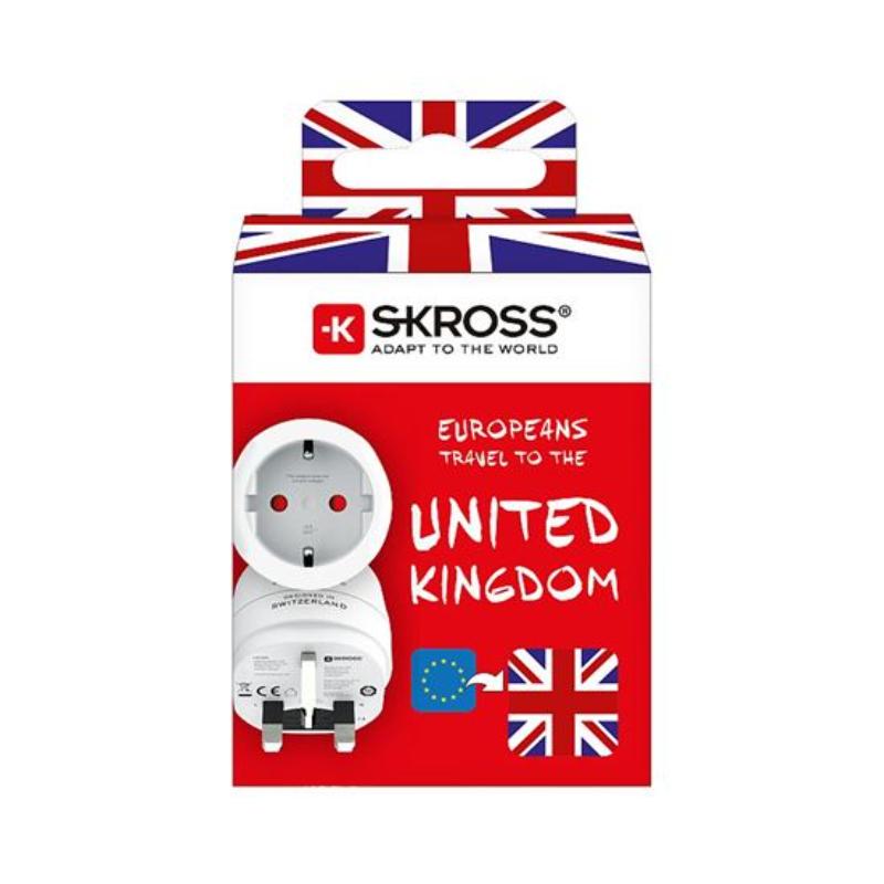 SKROSS UK TRAVEL ADAPTER - WHITE