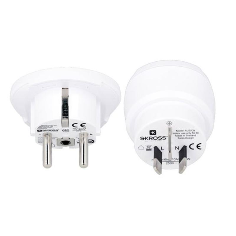 SKROSS TRAVEL ADAPTER AUS/CN - WHITE