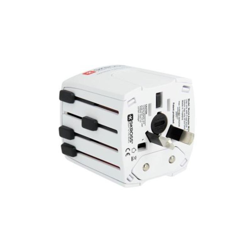 SKROSS MUV MICRO TRAVEL ADAPTER 150 COUNTRIES - WHITE