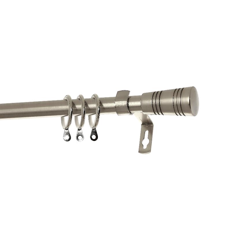 EXTENDABLE CURTAIN ROD ROSE 120-210CM - CHROME