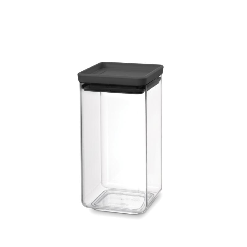 BRABANTIA TASTY SQUARE CANISTER 1.6L - DARK GREY