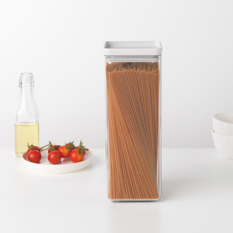 BRABANTIA TASTY ΤΕΤΡΑΓΩΝΟ ΚΟΥΤΙ ΑΠΟΘΗΚΕΥΣΗΣ 2.5L - ANOIXTO ΓΚΡΙ