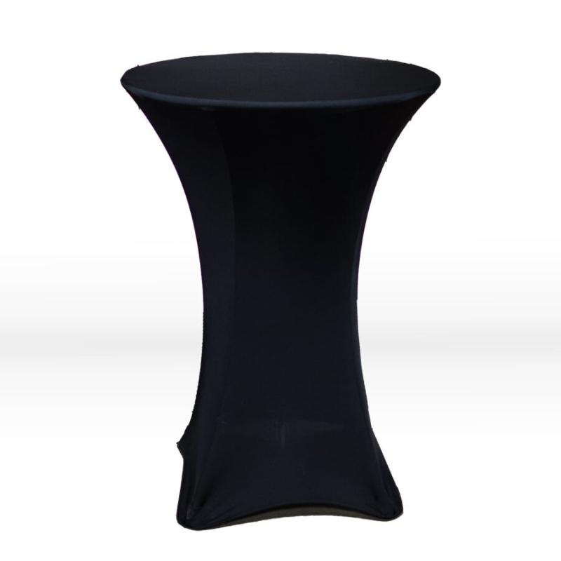 SPANDEX BAR TABLE COVER 80CM - BLACK