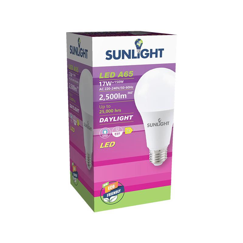 SUNLIGHT LED 17W A65 ΛΑΜΠΤΗΡΑΣ E27 2500LM 6500K ΓΑΛΑΚΤΟΧΡΩΜΟΣ