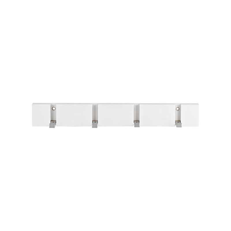 ESTIA FOLDABLE WOODEN WALL HANGER 4 HOOKS - WHITE