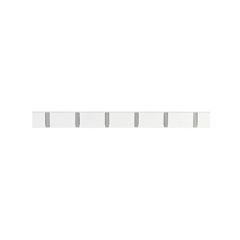 ESTIA FOLDABLE WOODEN WALL HANGER 6 HOOKS - WHITE