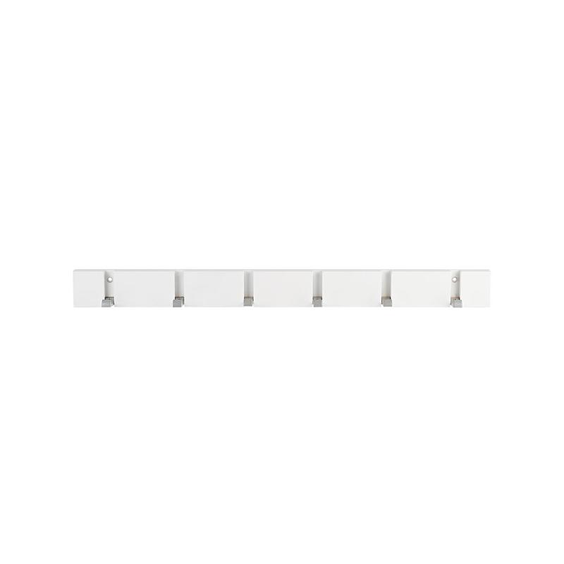 ESTIA FOLDABLE WOODEN WALL HANGER 6 HOOKS - WHITE