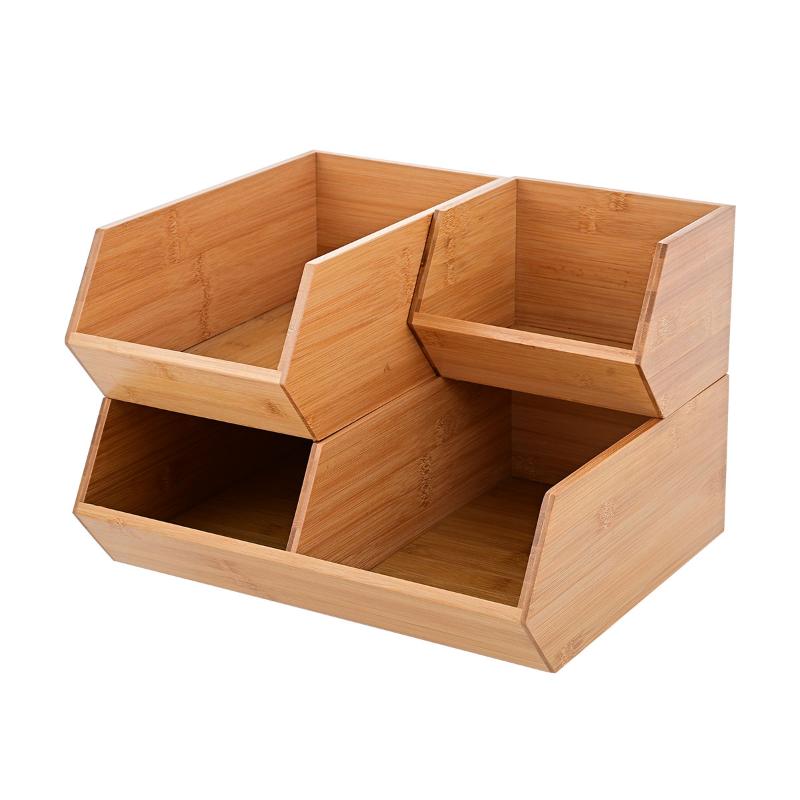 ESTIA BAMBOO ORGANISER BOX 17.8X15.7X12.5CM