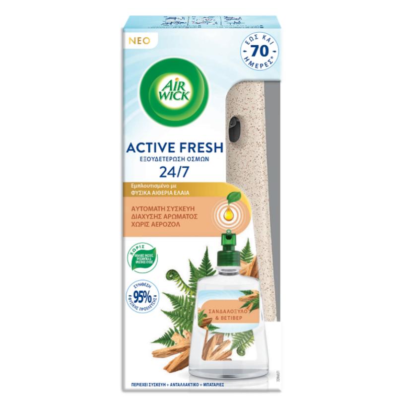 AIRWICK ACTIVE FRESH GADGET SANDALWOOD 228ML