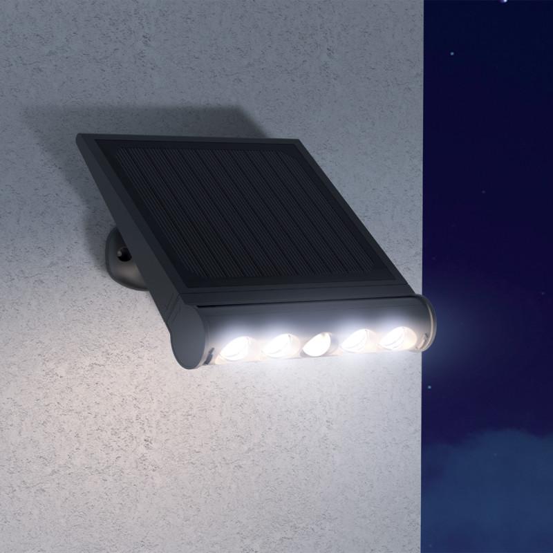 XANLITE SOLAR LED LIGHT FIXTURE WITH DETACHABLE PANEL - BLACK