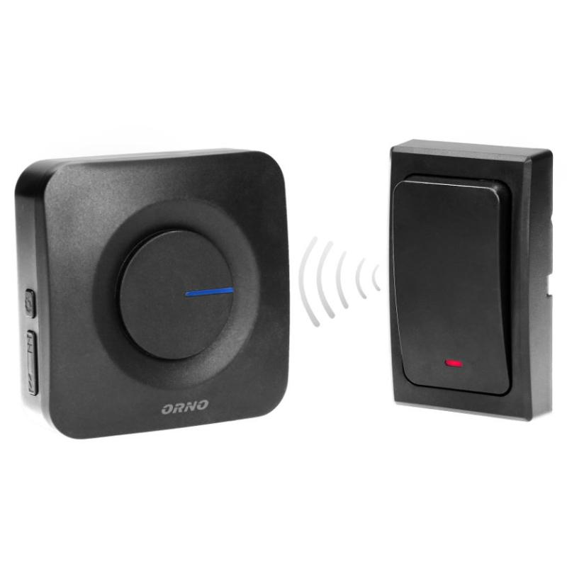 ORNO AC WIRELESS DOORBELL - BLACK