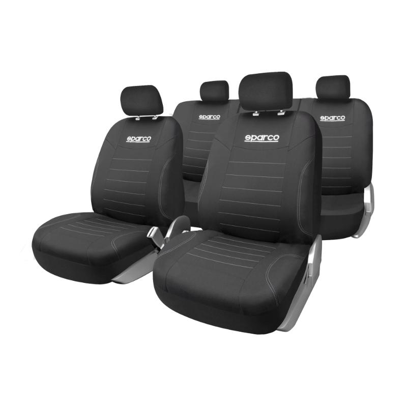 SPARCO SEAT COVER SET  - BLACK AND GREY