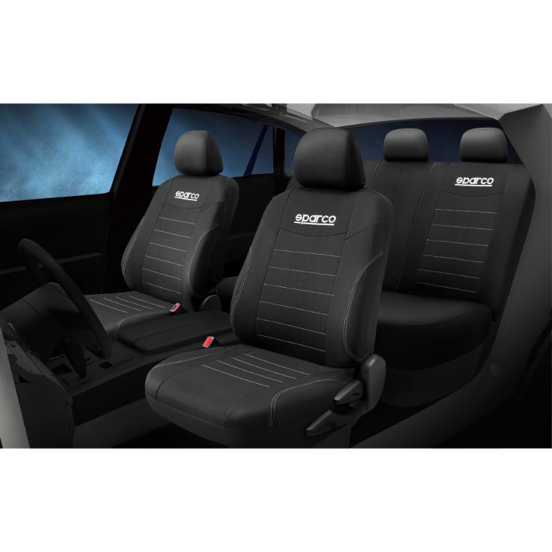 SPARCO SEAT COVER SET  - BLACK AND GREY