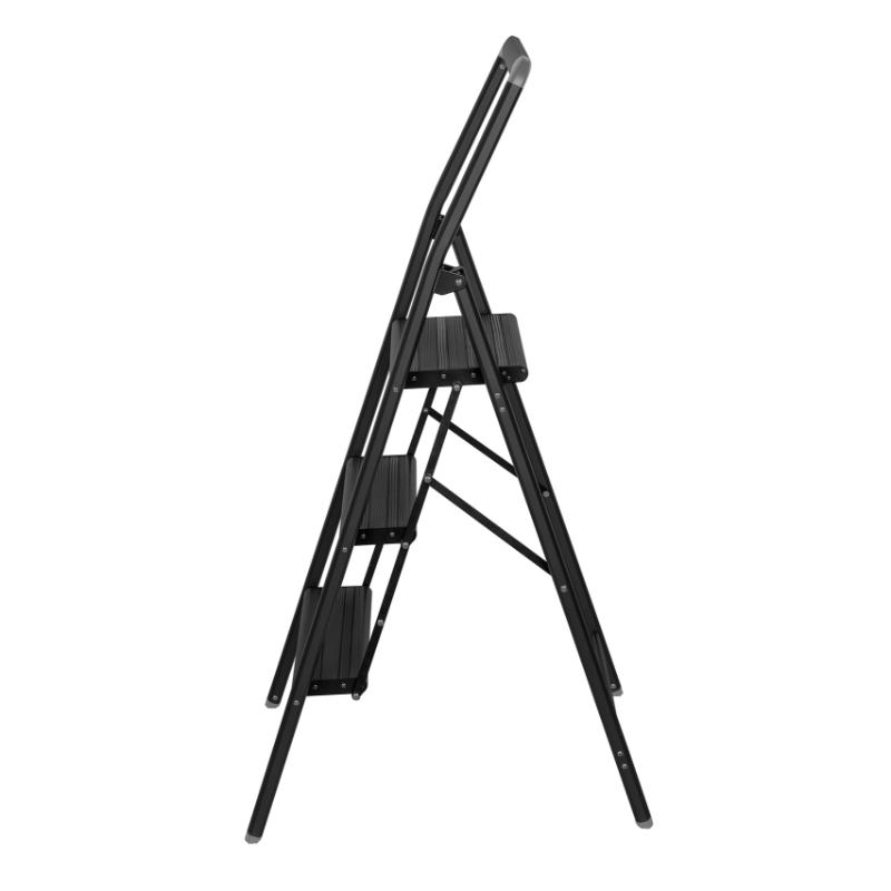 WENKO FOLDABLE 3-STEP COMPACT STEPLADDER - BLACK